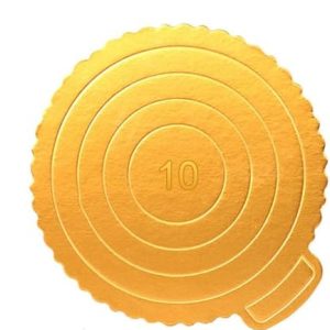 Gold Paper Cake Board Round