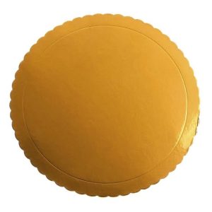 Gold Paper Cake Board Round