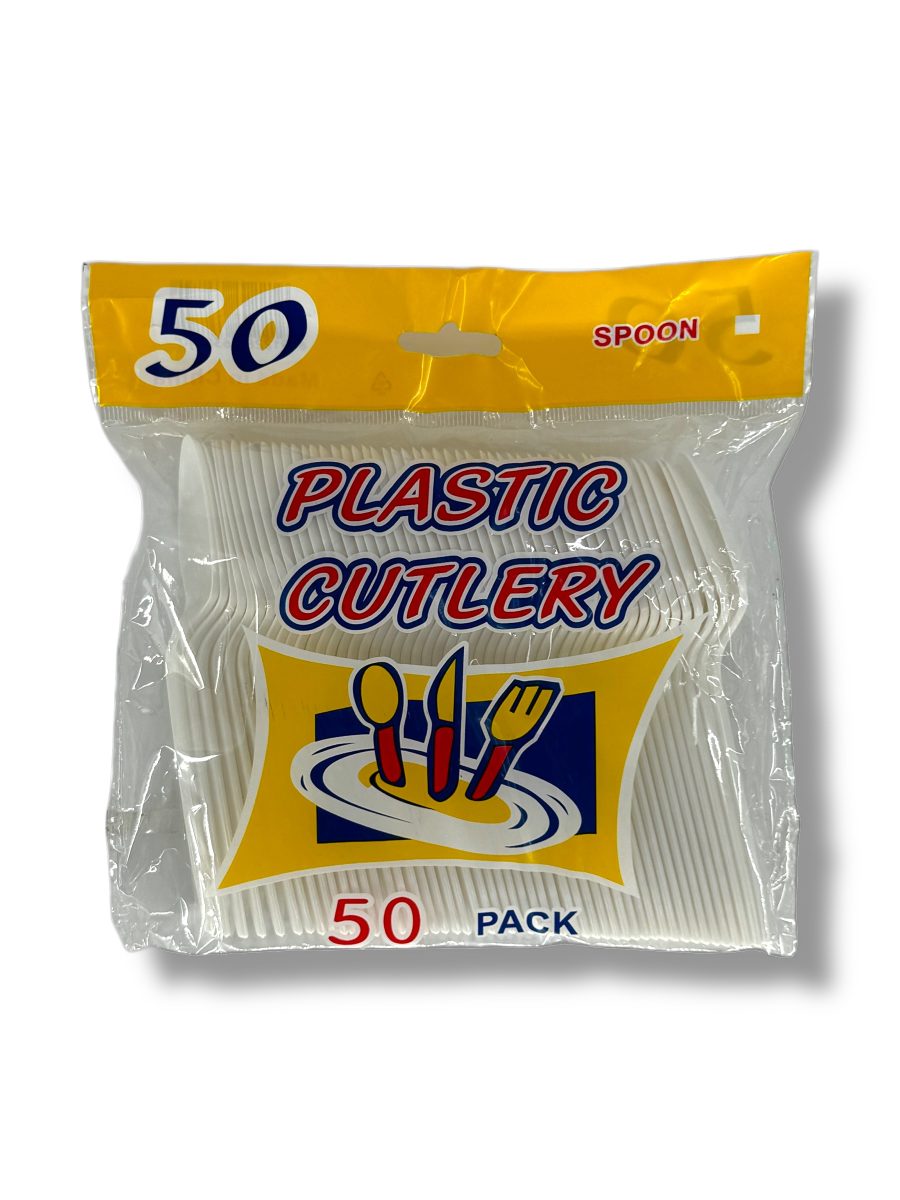 Plastic Table Spoon White