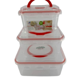 Plastic Clip Container+Handle 3pc