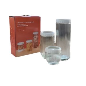 Glass Canister set 3pc