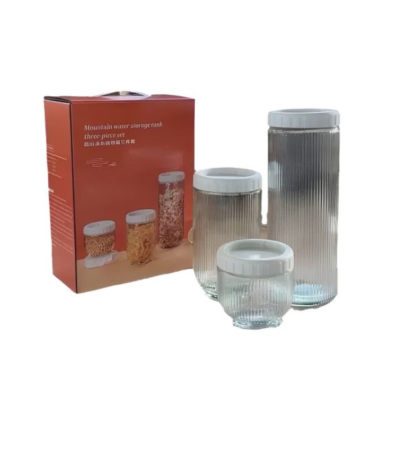 Glass Canister set 3pc