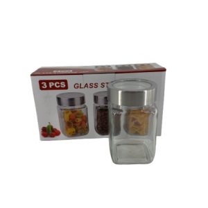 Glass Jar Set 3 Piece