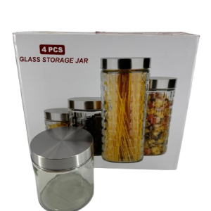 Glass Canister set 4pc