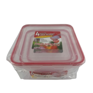 Plastic Container Clip Square 3pc