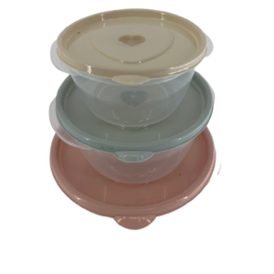 Plastic Container Round 3pc