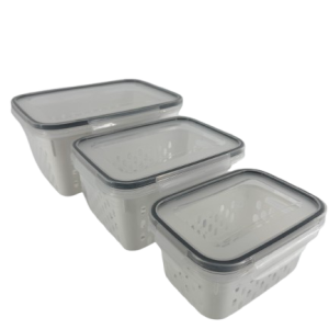 Plastic Strainer+Clip 3pc