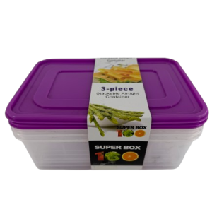 Plastic Lunchbox 3pc
