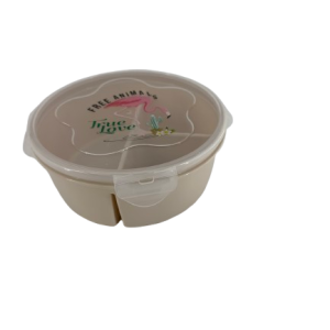 Plastic Lunchbox+Spork Round