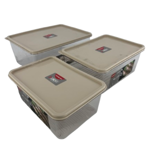 Plastic Container Rectangle 3pc
