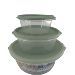 Plastic Container Round 3pc