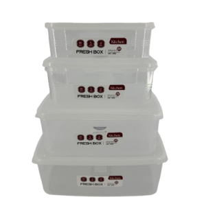 Plastic Container Rectangle 4pc