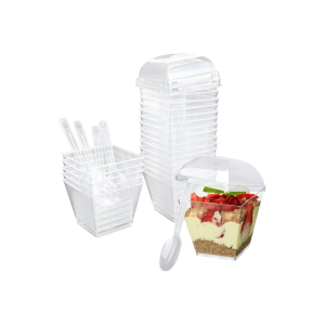 Acrylic Dessert Container 210ml 40 Pieces