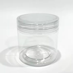 Plastic Cosmetic Jar Round Clear 9cmX8cm