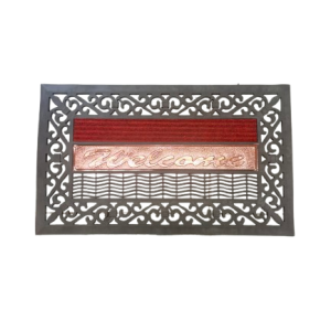 Door Mat Rubber 76X45cm Asst