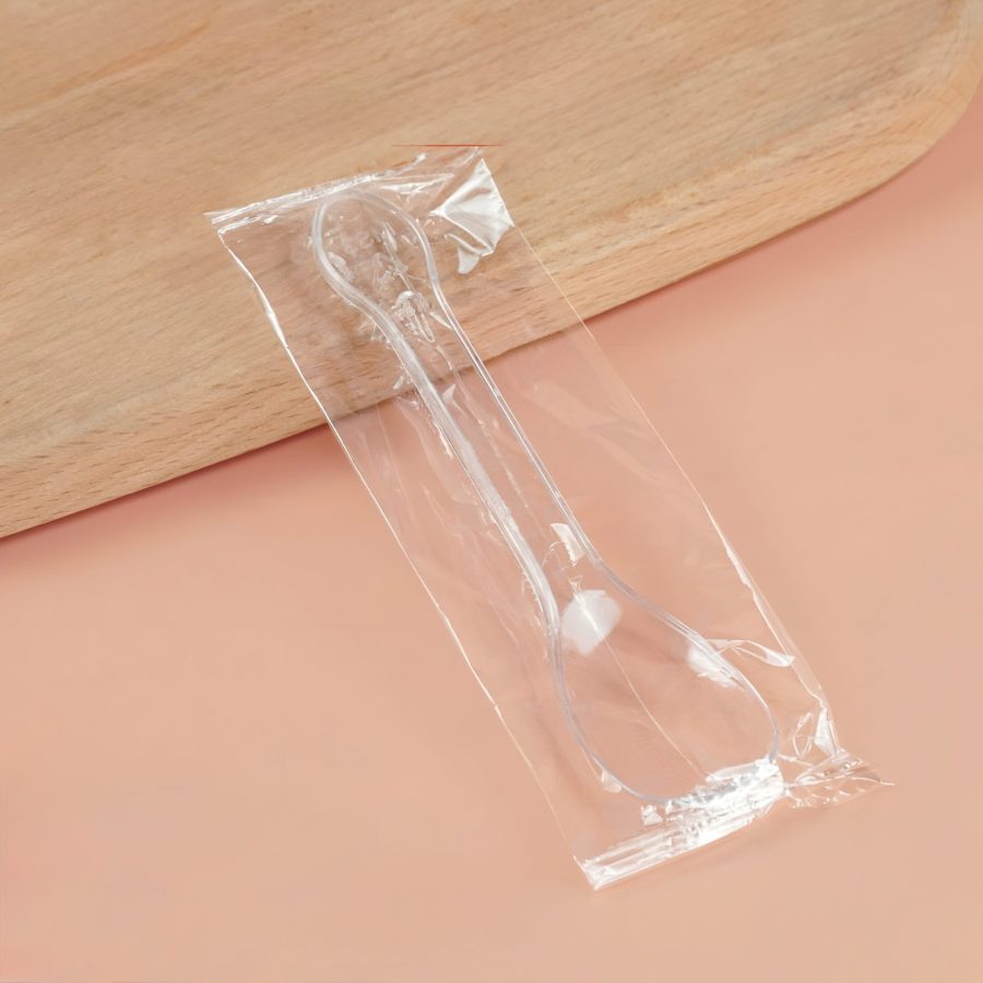 Plastic Ice Cream Spoon 50's Clear