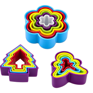 Plastic Biscuit Cutter 5pc