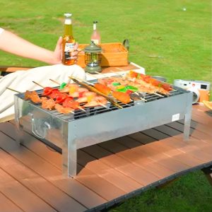 Mini Galvanised Table Top Braai Stand