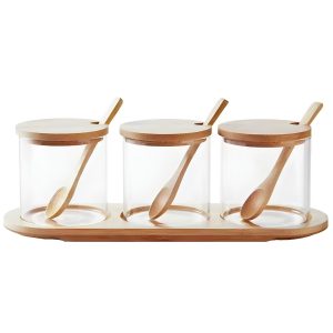 Glass Jar Set 7 Piece Rectangle