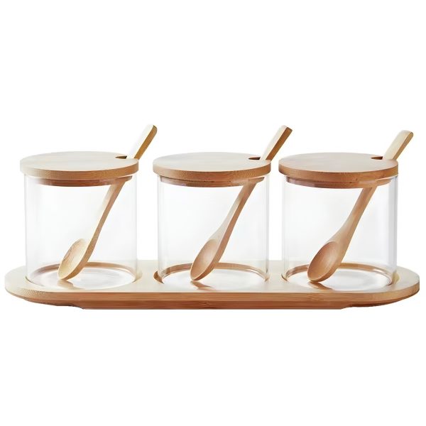 Glass Jar Set 7 Piece Rectangle