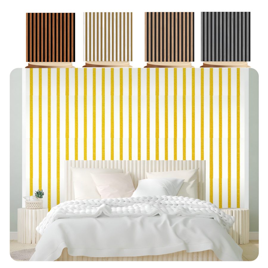Peel and Stick Fluted Wall Tiles 70x70
