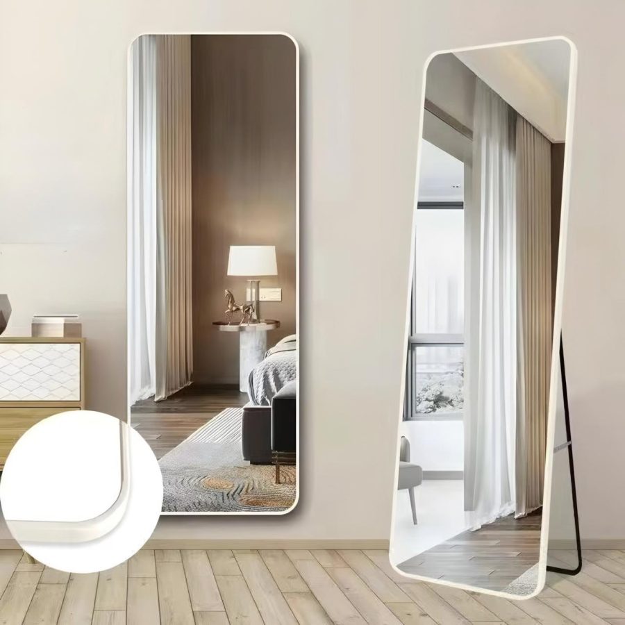 Full Length Mirror White/Black