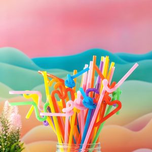 Plastic Flexi Straw Color 6x210 50's/100's