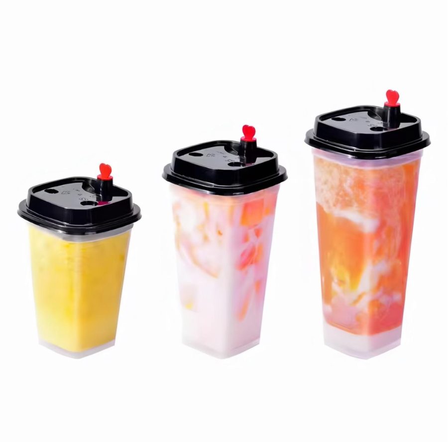 Plastic PP Clear Tumbler Square 420ml/600ml
