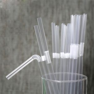 Plastic Flexi Straw Clear 6x210 100's