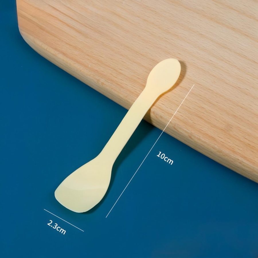 Plastic Ice Cream Spoon Beige 23x100