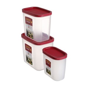 Plastic Container Rectangle 3pc