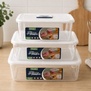 Plastic Container Rectangle 3pc