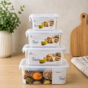 Plastic Container Rectangle 4pc