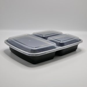 PP Takeaway Container 3 Division 19.3x24.8x4cm 